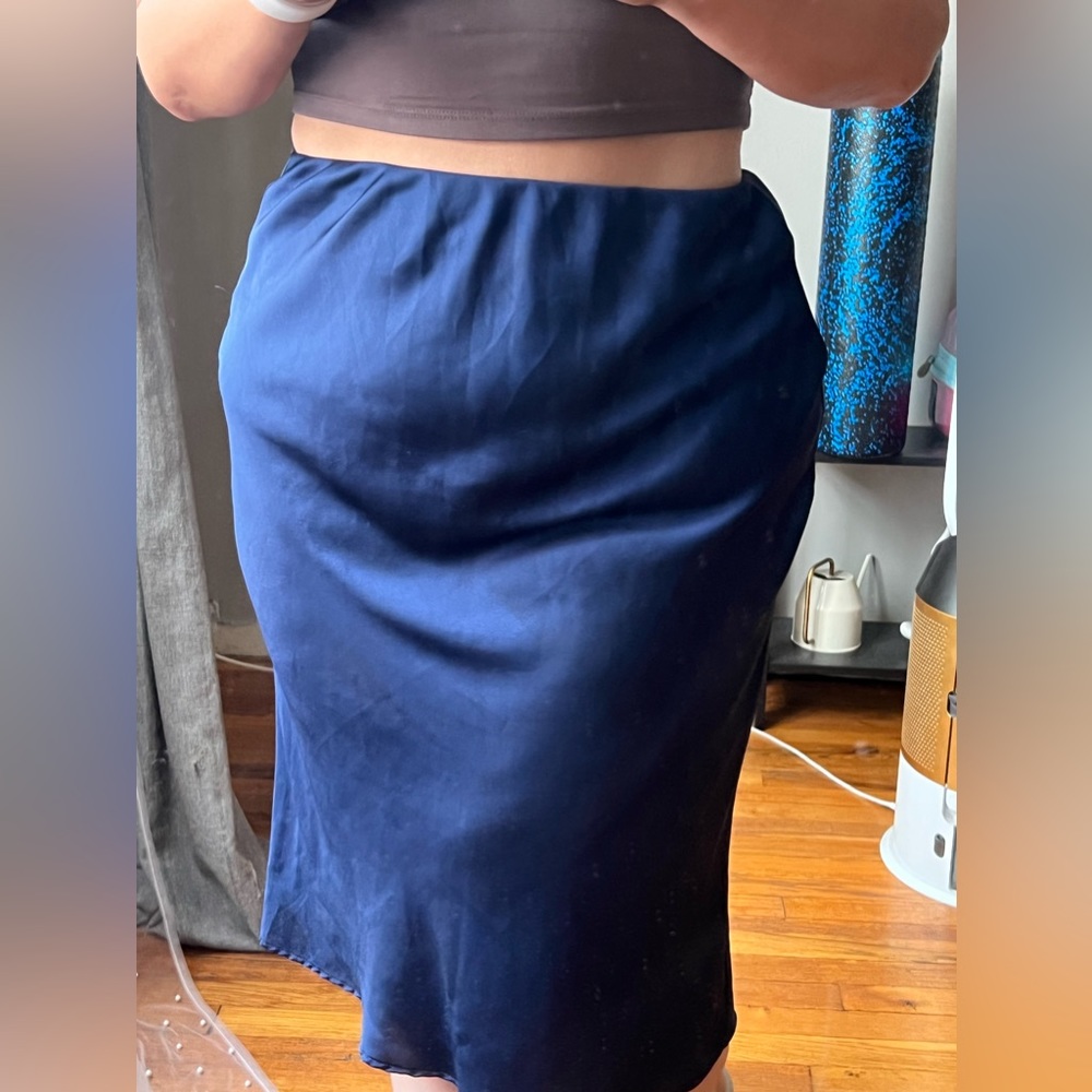 Satin Midi Skirt